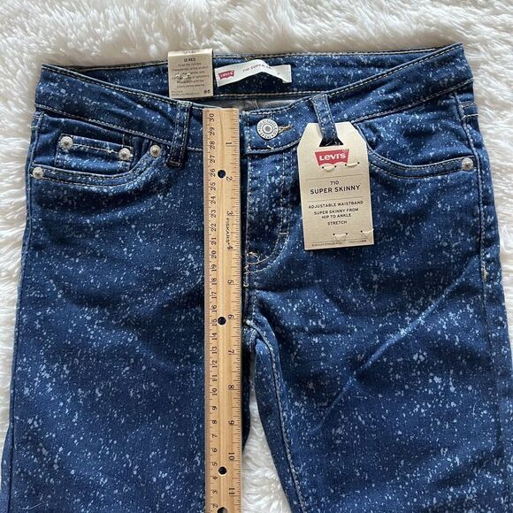 LEVI'S‎ 710 Girl Jeans Super Skinny  Size 12 REG Stretch Adjustable Waistband - Picture 16 of 16